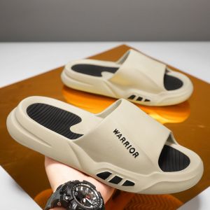Warrior Mens Outdoor Sports Slippers EVA Thick Bottom Anti-Slip High-End Trendy Slip-On Summer Home Shoes Comfortable Feel