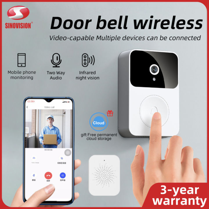 SINOVISION wireless doorbell with camera WiFi doorbell intelligent