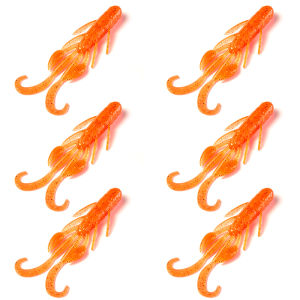 SOLOKING 6pcs/lot Soft Lure Bait Wafting Bug 7.6g 101mm Swimbait Shrimp Lure Crawfish for Bass Fishing Plastic Worm Lure Kit
