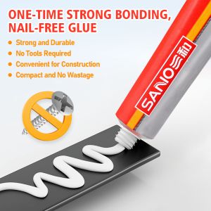SANVO 20g [READY STOCK]Nail Free Glue Home Repair Strong Non-Marking Stick Adhesive Heavy Duty Sealant Glue Gam Super Kuat免钉胶