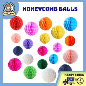 KOGGY Colourful Honeycomb Paper Lantern Balls as Birthday Wedding Party Decorations Chinese New Year Round Hanging Paper Lantern Honeycomb Flowers Balls Crafts Party Wedding Home DIY Decoration CNY Paper Lantern纸灯笼