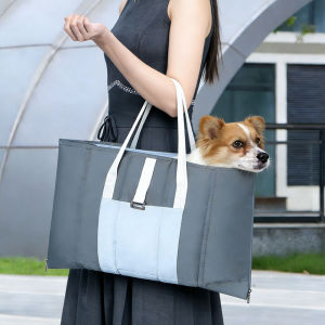 2 in 1 Dog Mat & Tote Bag Portable Foldable Waterproof Dog Bed Convertible Handbag for Small Medium Dogs Outdoor Camping Travel