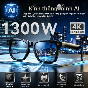 LIGE | Kính Thông Minh Dành Cho Nam Và Nữ Với Camera 1300W Nhận Diện Ảnh AI Dịch Thuật Ngôn Ngữ Chống Ánh Sáng Xanh Quay Video.