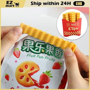 12Pcs Food Seal Clip French Fries Shape Household Kitchen Moisture-proof Sealing Clip Snack Bag