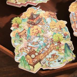 Mr.paper | Relief 3D Miniature Ancient Chinese Landscape Stickers