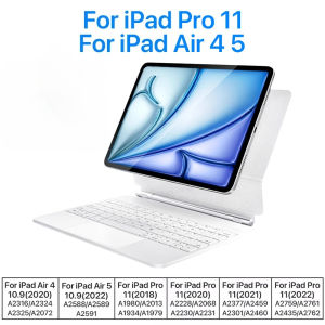 Magic Keyboard with Magnetic function for iPad Air 4 5 10.9in 10th iPad A16 2025 Pro 12.9in 2018-2025 Tablet Case Smart Cover