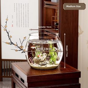 VOA | Small Round Acrylic Aquarium for Desk and Office