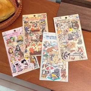 Bộ Sticker Hình Thú Dễ Thương Cho Trẻ Em 4/24 Tờ Trang Trí Túi Xách Vui Nhộn Đồ Dùng Học Tập Bằng Nhựa Dành Cho Sự Sáng Tạo Và Vui Chơi