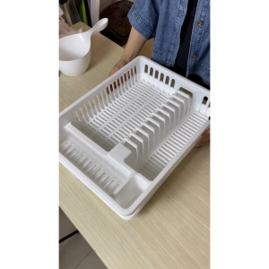 Rak Piring Dapur Hitam Putih - Prabotmama / Dish Drying Rack / Pengering Piring Wastafel / Rak Piring Black White