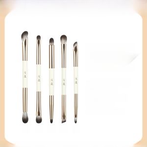 Double-Headed Eye Makeup Brush Set 5 Pieces Portable Mirror Box Detail Diffusion Nose Shadow Brush Cosmetic Tools Beauty Brushes