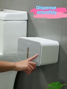 ECOCO กล่องทิชชู่ติดผนัง กันน้ำ ติดตั้งง่าย ที่ใส่ทิชชู่ในห้องน้ํา มีให้เลือก 4 สี