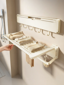 TIANDIYU | Invisible Retractable Wall-Mounted Towel Rack
