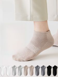 miiow | Mens Summer Thin Cotton Socks Breathable Sport Boat Socks Anti-Odor Absorbent Pure Cotton Mesh Cat Man Socks 2025 New Model