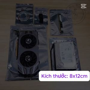 Túi Zip Chống Tĩnh Điện ESD Túi Đựng Linh Kiện Điện Tử Bo Mạch Kháng Nước Nhiều Kích Thước