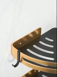 2 Layers Punch-free Bathroom Corner Shelf Corner Rack Corner Shelf Bathroom Organizer Toilet Cr Show