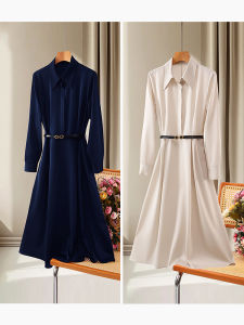 Elegant Long Sleeve Dress Autumn Fashion Womens 2025 New Luxury High-End French Style Commute Professional Skirt City Commuting