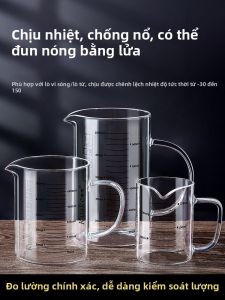 KuaKe | Cốc Đo Thủy Tinh Chống Nhiệt Có Quai Và Mực Dung Tích