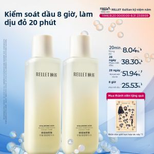 Nước Hoa Hồng Và Sữa Dưỡng Kiểm Soát Dầu Cân Bằng Ẩm RELLET