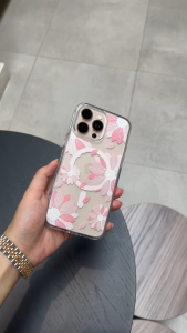 SwitchEasy Fleur Magnet 3D - Ốp lưng Iphone 16 Pro Max hỗ trợ sạc không dây / Ốp thời trang nữ xinh đẹp