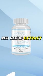 Red Reishi Mushroom 500 mg 8:1 (60 capsules 60 servings) Nootropic Brain Booster Anti anxiety Stress Sleep Support Organic Natural Mushroom Supplement Pure Adaptogen Energy Sleep Immunity Protection Anti Aging Ganoderma lucidum Lingzhi