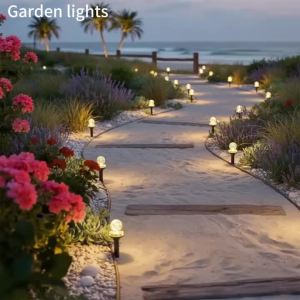 OSIDEN | Solar-Powered Crystal Path Lights Garden Decorative Lighting 8 Lighting Modes Auto On/Off Sensor for Pathways Courtyards Lawns