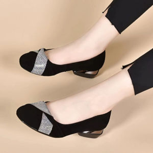Traditional Beijing Cloth Shoes for Women Summer Breathable New Style Soft Bottom Zipper Closure Deep Mouth Patent Leather