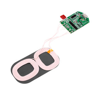 15W dual coil wireless charging module wireless charger PCBA multi-purpose home car equipment wireless charging Type-C interface