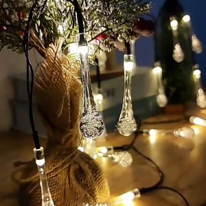 Đèn trang trí năng lượng mặt trời hình giọt nước tiết kiệm điện bóng siêu sáng chống thấm nước - DA3165