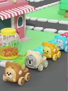 LAKOE Mainan Mobil Baby Inertial Whistle Car Pull Back Fall Resistant/Edukasi Mainan Anak