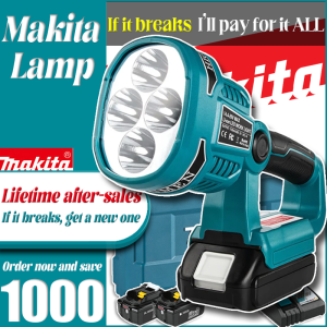 Makita Portable Hand Lamp 18V Cordless LED Flashlight with USB Rechargeable Outdoor Light 3W/12W LED Flashlight For Makita Li-ion battery Power tool battery LED Lamp Light with USB port