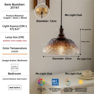 FANCY LAMP CLUB | Vintage French Design Bedside Pendant Light