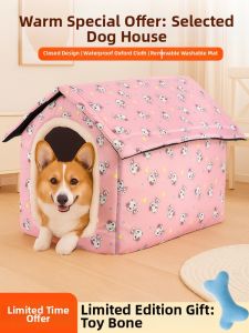 New Pet | Warm Enclosed Washable Dog House