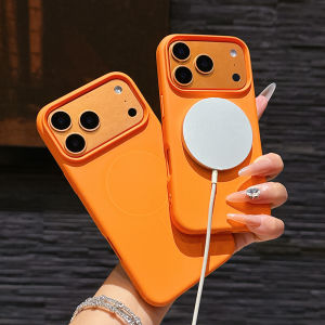 เคสโทรศัพท์แม่เหล็ก Magsafe สำหรับ iPhone 17 Air Pro Max ผลิตจากซิลิโคนเหลว รองรับการชาร์จไร้สาย สีพื้นด้าน ป้องกันการกระแทก