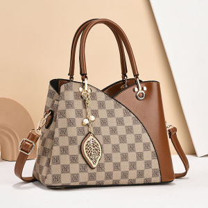 Fashionable Large Capacity Leather Womens Tote Bag Single Shoulder Mommy Crossbody Bag Stylish New 2025 Handbag for Ladies