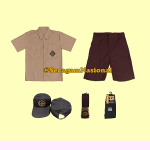Setelan Seragam Sekolah Pramuka Pendek Anak SD Laki Laki