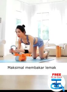 Speeds Wheels Ab Roller Plank Trainer 2in1 Olahraga Safety Pelangsing Stopwatch 009-2