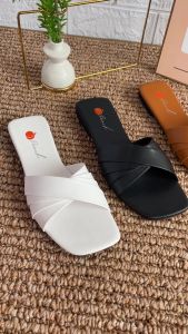 Peach Amelia Sandal Wanita Selop - Sandal Wanita Teplek (Flat Slipper)