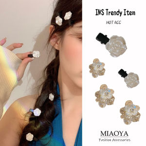 MIAOYA 4 PICs Camellia Styling Hairpins For Ladies Acrylic Hair Accessories For Students INS Princess Style Accessories