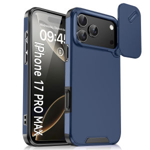 szhaiyu | Shockproof Armor Slide Lens Protection Magnetic Phone Case for IPhone 17 Air 17 16E 15 14 Plus 13 12 11 Pro Max Hard Cover Coque