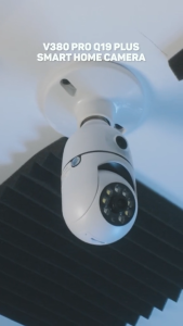 V380 PRO Q19 Plus Dual lens HD 1080P PTZ alarm CCTV Camera Light bulb Indoor and outdoor waterproof night vision two-way audio wireless wifi camera Connected to mobile phone remote surveillance camera