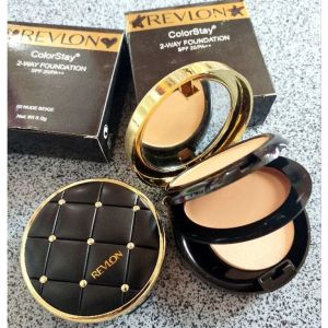 Bundara Ko-231 Bedak padat + Foundation + Sponge + Kaca Bedak Revlon TWC 2in1