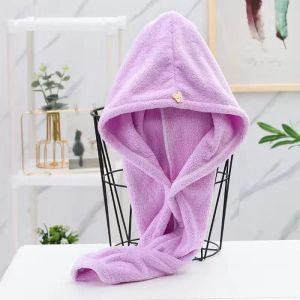 Hair Towel Wrap Fast Dry Hair Towel Super Absorbent Microfiber Coral Velvet Hair Drying Towel Quick Dry Hair Turban