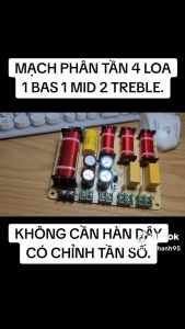 [Giá 1 mạch] Phân tần 3 đường tiếng | 1 Bass + 1 Mid + 2 Treble | Mạch phân tần 4 loa RCEDA-412 nhập khẩu cao cấp