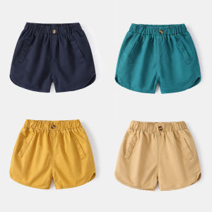 Quần Short Cotton Thường Ngày Cho Trẻ Em Mùa Hè Thoáng Khí Cho Bé Gái Quần Short Rộng Rãi Màu Trơn Mặc Ngoài Trời Cho Trẻ Em