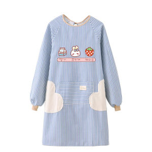 SVORIAHI | Long Sleeve Apron Cotton Linen Kitchen Workwear Womens New Autumn Winter Cooking Smock Favored Waist Apron Home Use