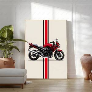 Bandai | Hiện Đại Sang Trọng Xe Máy Hạng Nặng Tranh Canvas Nghệ Thuật Treo Tường FJR1300 MT09 Nghệ Thuật Poster In Cho Phòng Khách Trang Trí Nhà