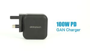 AIRDROPTECH 100W GaN PD Fast Charger Quick Charge 3 Type C 1 USB A Charger with QC Portable for iPad iPhone 15 14 13 12 Pro Max Plus Macbook Air Pro Samsung S23 S22 Ultra