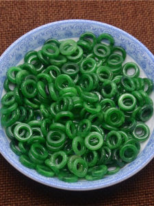 Fairy Tale DIY Jadeite DIY Small Circle Youth Small round Ring Hanging Rope Jewelry Accessories Loose Beads Separator Large Hole Plate Peaceful Ring