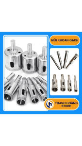 [Combo 5 cái] Mũi khoan kính phủ kim cương cao cấp - Mũi khoan lỗ tròn gạch kính chuẩn đẹp 6mm 8mm 10mm 12mm