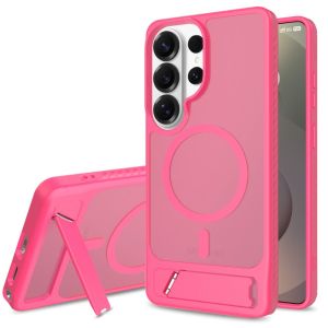 Skin Feeling Magnetic Case for Samsung S26 Ultra S25 S24 Edge S23 Plus FE Shockproof Cover with Foldable Stand Wireless Charging